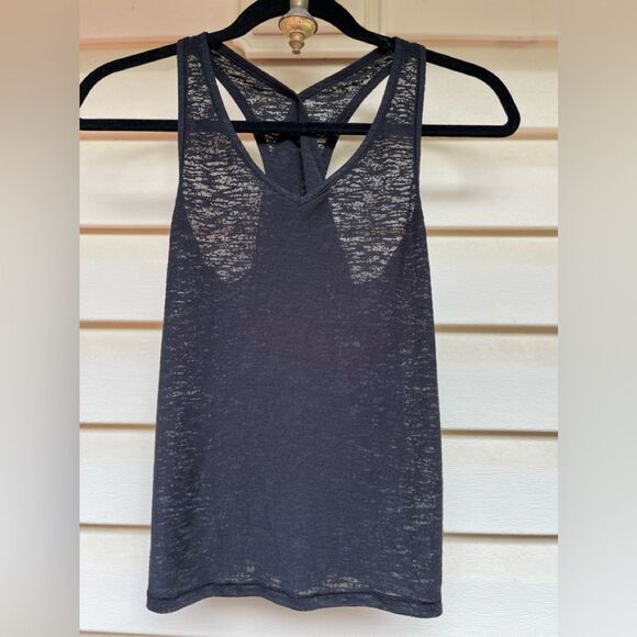 Alo Yoga black thin overlapping back flaps, sheer, size Small. - Picture 1 of 5